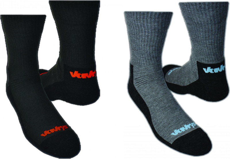 Funkční ponožky VAVRYS TREK CMX 2020 2-pack - černá+šedá Velikost: 37-39