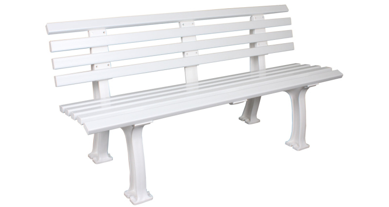 Freiburg tenisová lavička bílá, 150 cm