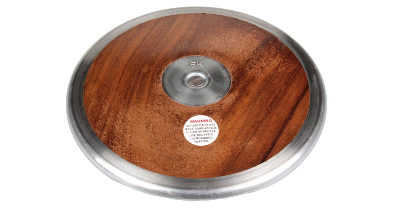 Club dřevěný disk s litinovým rámečkem, 1,5 kg