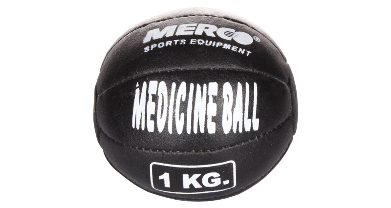 Black Leather kožený medicinální míč, 1 kg