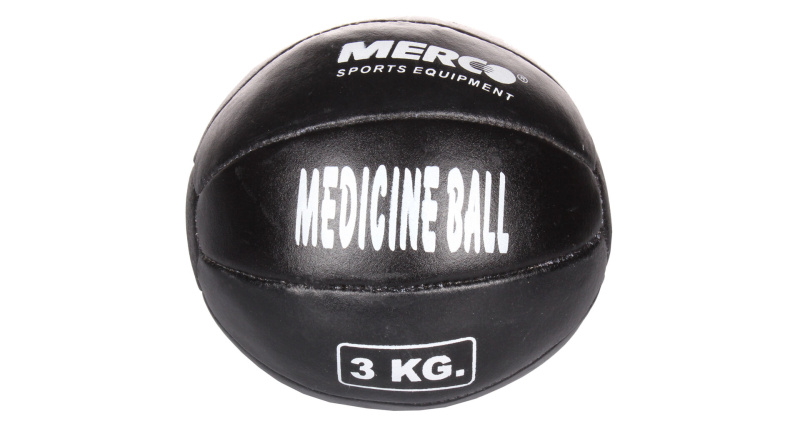 Black Leather kožený medicinální míč, 3 kg
