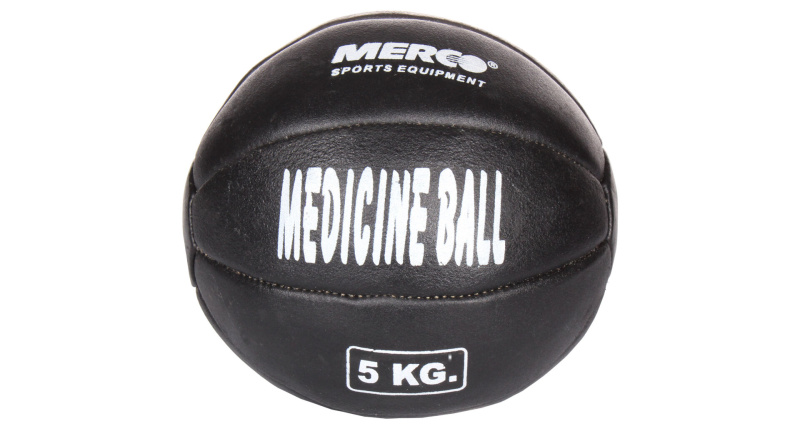 Black Leather kožený medicinální míč, 5 kg