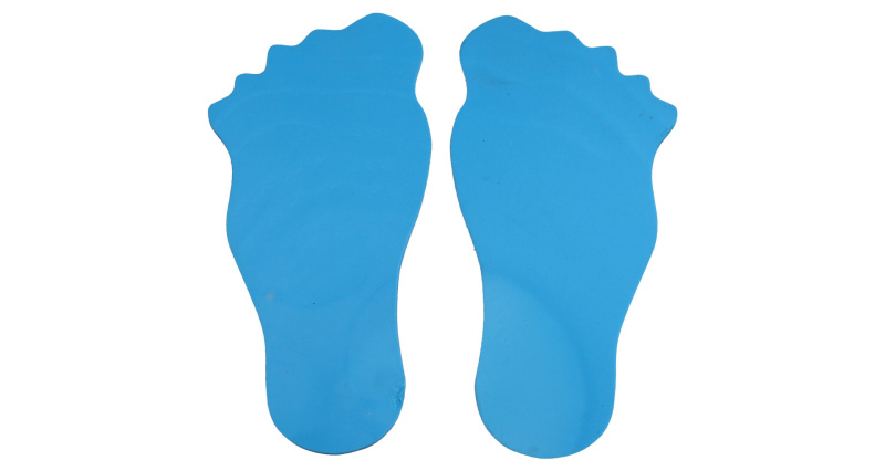 Feet značka na podlahu modrá, 1 pár