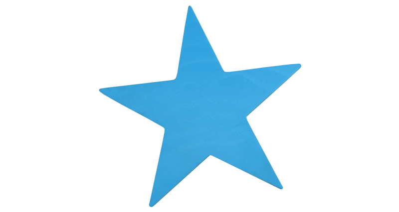 Star značka na podlahu modrá