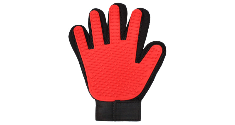 Pet Glove vyčesávací rukavice červená