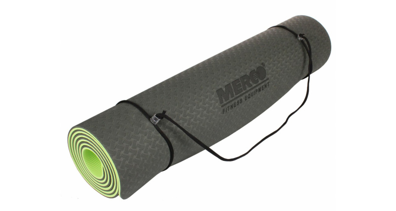 Yoga TPE 6 Double Mat podložka na cvičení černá-zelená
