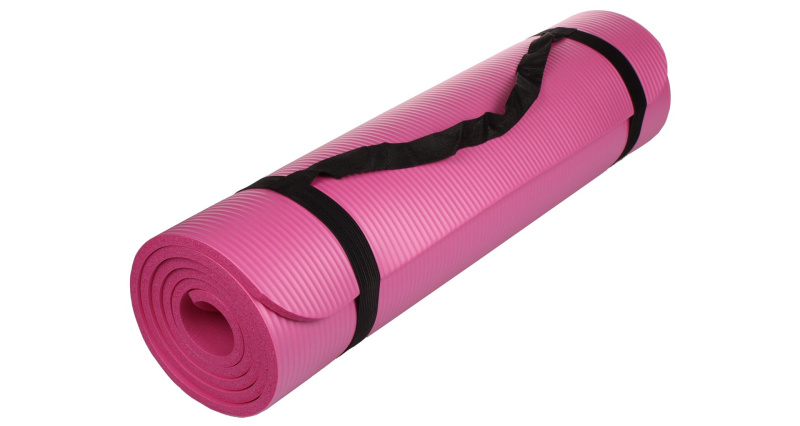 Yoga NBR 10 Mat podložka na cvičení růžová