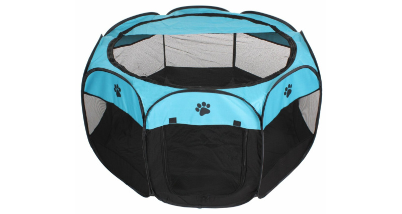 Pet Octagonal ohrádka pro psy modrá-černá