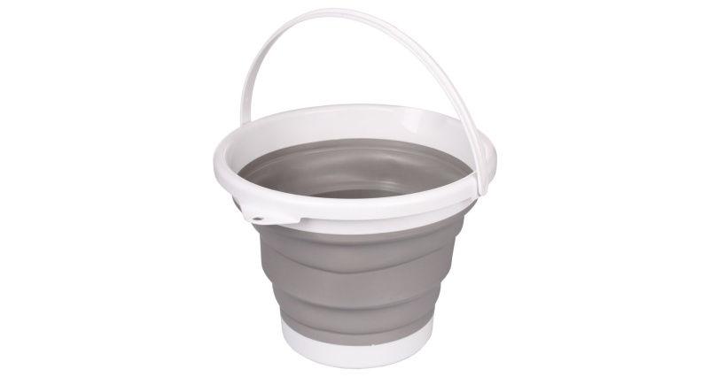 Pail skládací kbelík šedá, 1 ks
