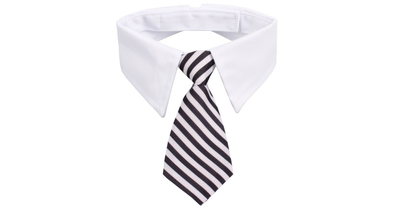 Gentledog kravata pro psy černá-bílá, S