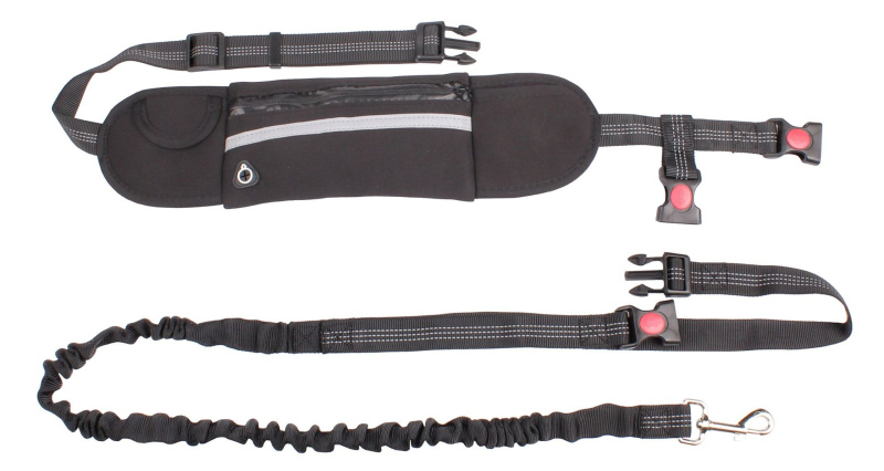 Runner Buddy 1.0 vodítko na běhání se psem černá, 1 ks