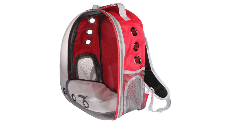 Petbag Transparent batoh na mazlíčky červená, 1 ks
