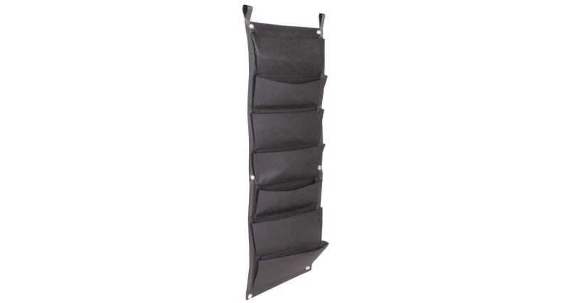 Vertical Grow Bag 7 textilní květináče na zeď černá, 1 ks
