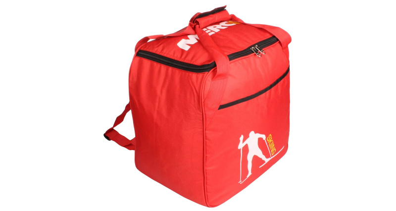 Ski Rucksack taška na helmu a lyžáky červená, 1 ks