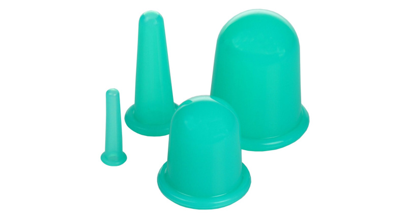 Cups 4Pack masážní silikonové baňky zelená, 1 sada