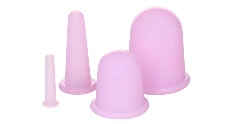 Cups 4Pack masážní silikonové baňky fialová, 1 sada