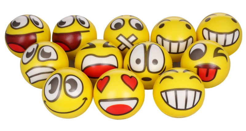 Smiley Hopik antistresový míček 12 ks, 1 sada