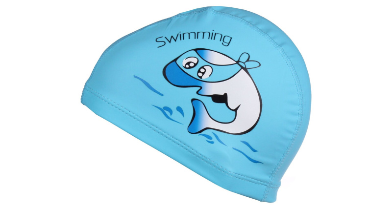 Dolphin dětská plavecká čepice světle modrá, 1 ks