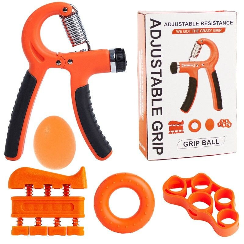 Grip 5 sada na posilování rukou oranžová, 1 sada