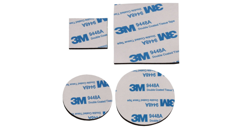 3M Fix Plates sada oboustranných nálepek 4 ks černá, 1 sada
