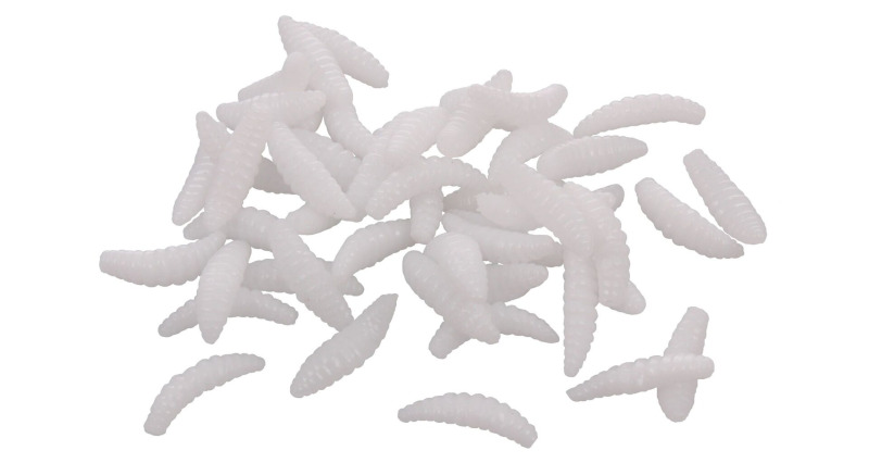 Bait Soft Worms umělí červi 50 ks bílá, 1 sada