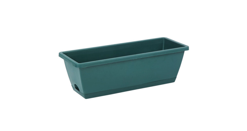 Flora truhlík s podmiskou tmavě zelená, 1 ks