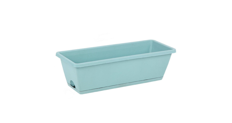 Flora truhlík s podmiskou světle modrá, 1 ks