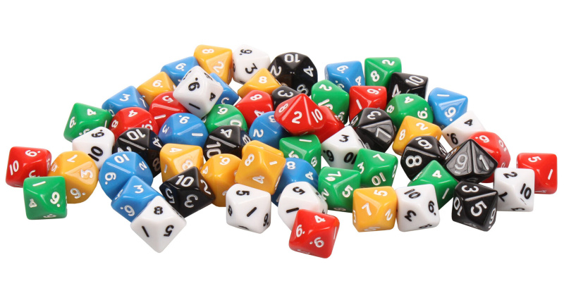 Dice Set AC10 házecí kostky sada 6 x 10 ks, 1 sada