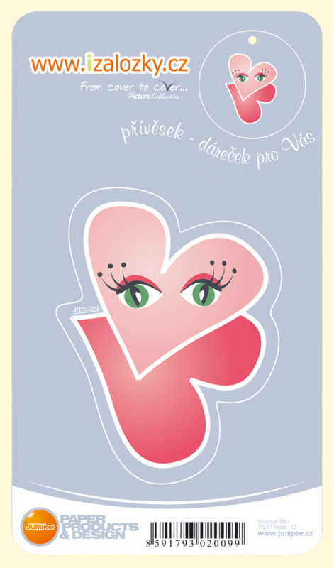 Průsvitná záložka Srdíčko