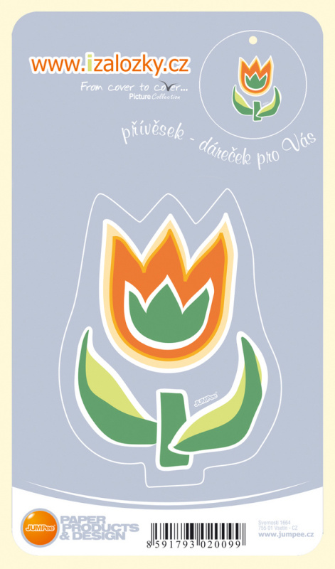 Průsvitná záložka Tulipán