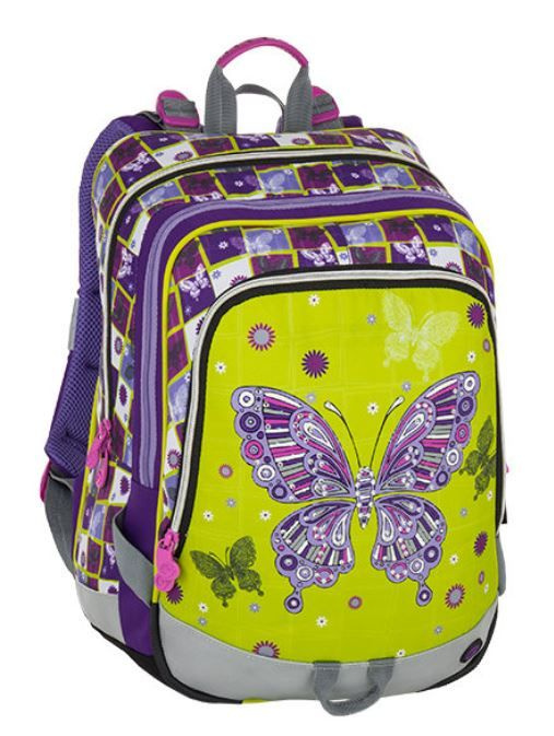 Školní batoh Bagmaster - ALFA 8 A GREEN/VIOLET/PINK