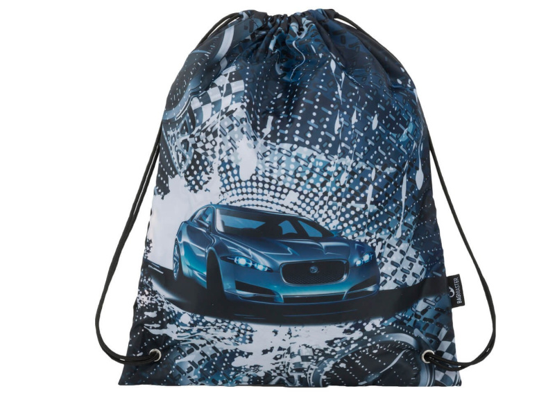 Bagmaster SÁČEK ALFA 9 C školní na přezůvky / tělocvik - modré auto