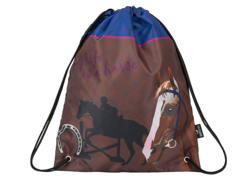 Bagmaster SÁČEK GALAXY 9 B školní na přezůvky / tělocvik - hnědý kůň