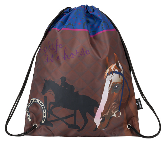 Bagmaster SÁČEK GALAXY 9 B školní na přezůvky / tělocvik - hnědý kůň