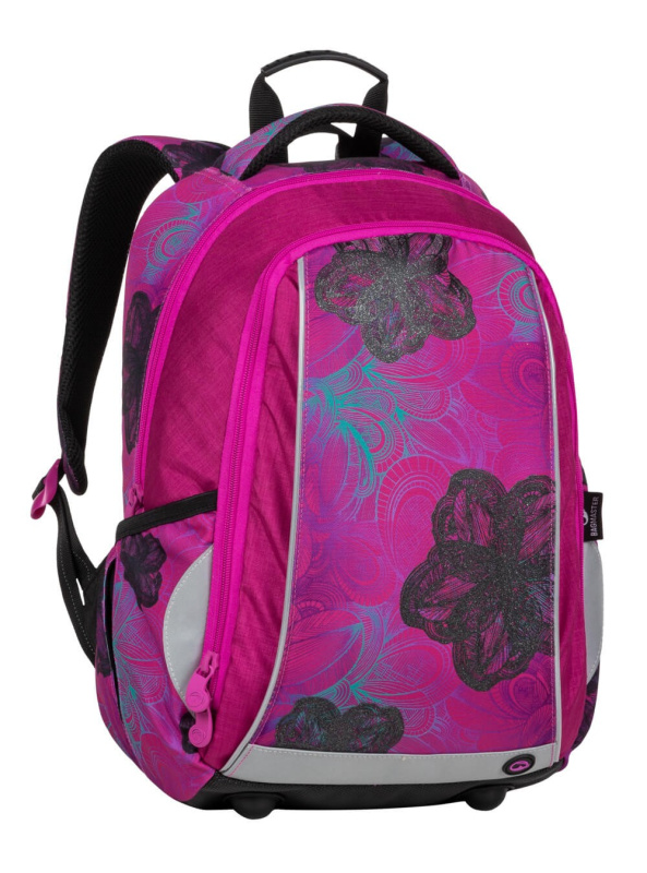 Školní dvoukomorový batoh - květiny BagMaster