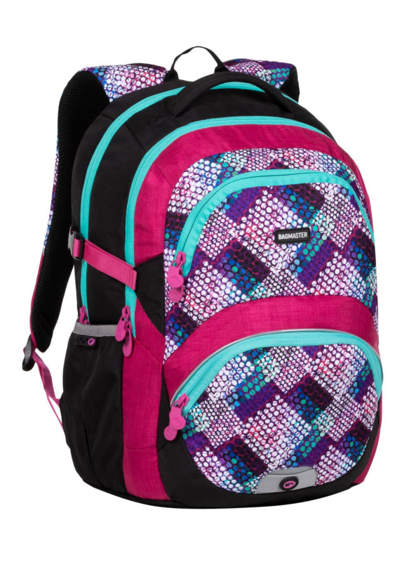 Školní batoh Bagmaster theory 20 a pink/turquoise/white BagMaster