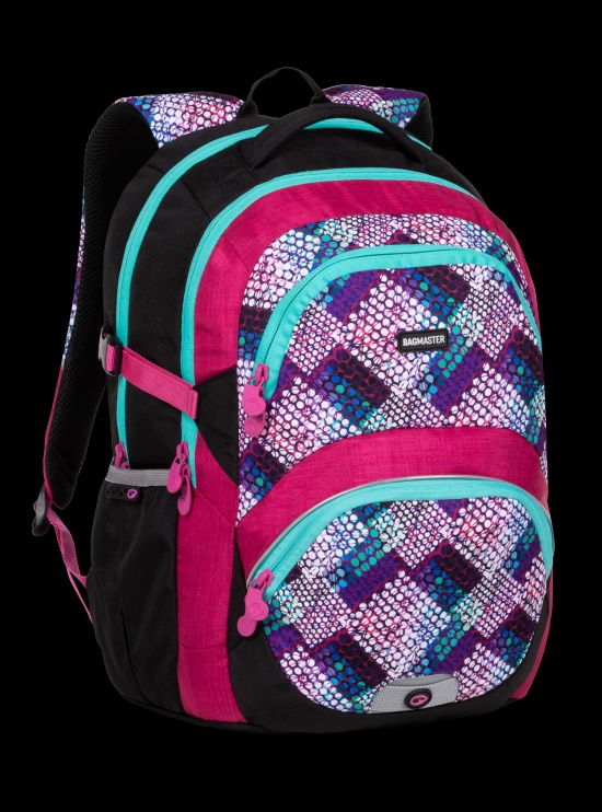 Školní batoh Bagmaster theory 20 a pink/turquoise/white BagMaster