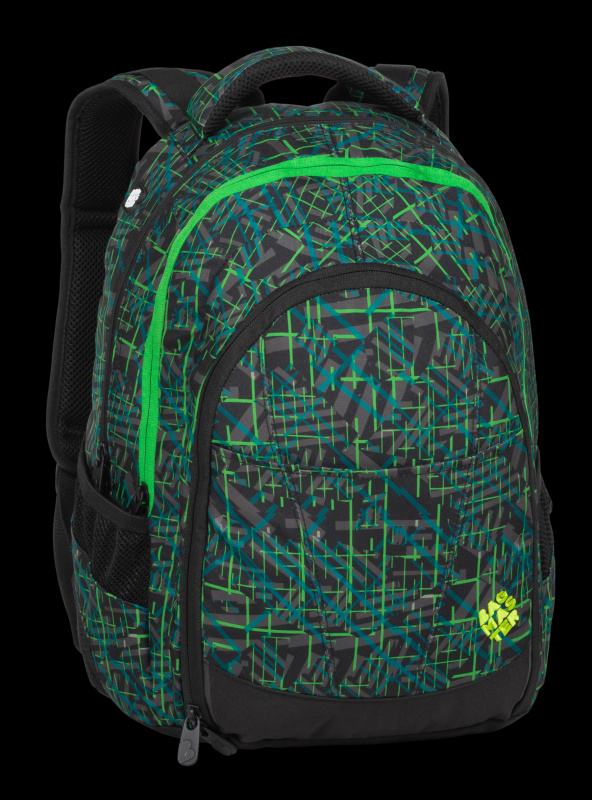 Studentský batoh DIGITAL 20 D - zelený žíhaný