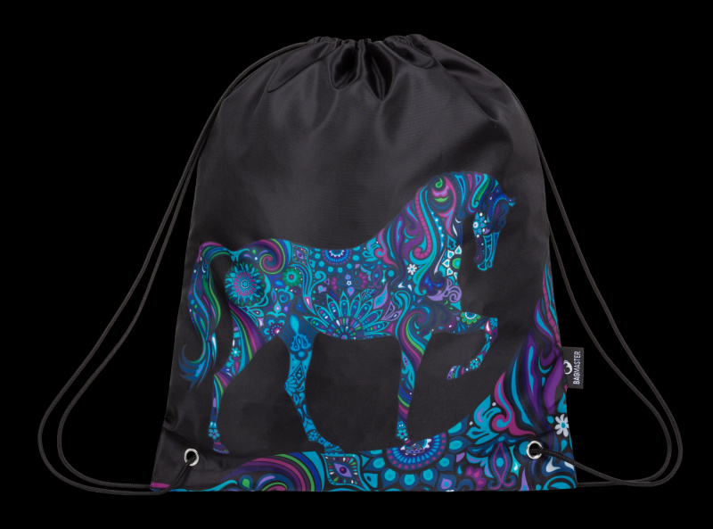 Sáček na cvičky Bagmaster - GEN 20 A PINK/BLACK/VIOLET/BLUE