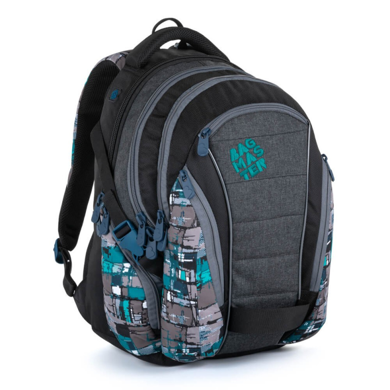 Bagmaster BAG 21 B studentský batoh - zeleně modrý