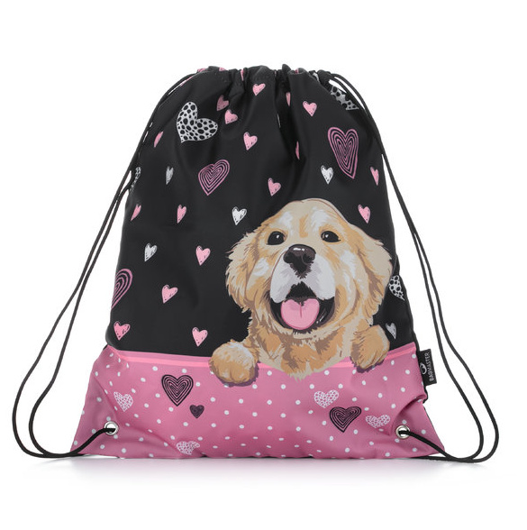 Školní sportovní sáček Shoes Alfa 21 a Black/Pink BagMaster