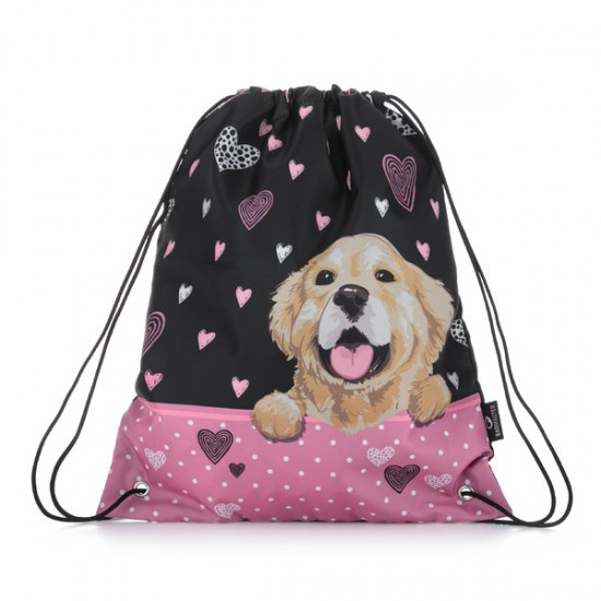 Školní sportovní sáček Shoes Alfa 21 a Black/Pink BagMaster