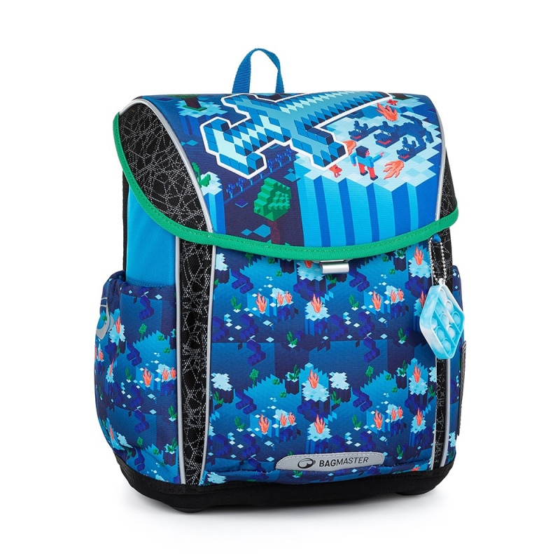 Bagmaster PRIM 22 D školní aktovka - kostičkový svět