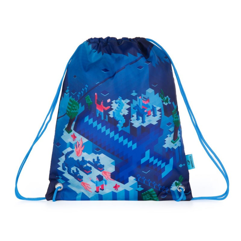 Školní sáček na přezůvky / tělocvik - kostičkový svět BagMaster