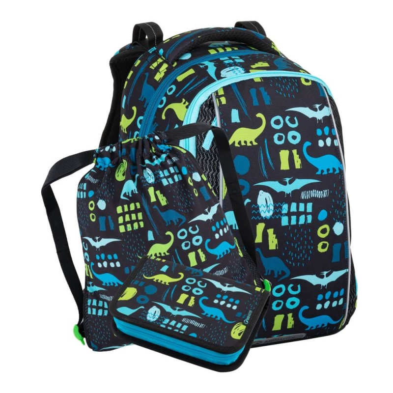 Bagmaster VEGA 22 B malý školní set pro prvňáčky - dinosauři