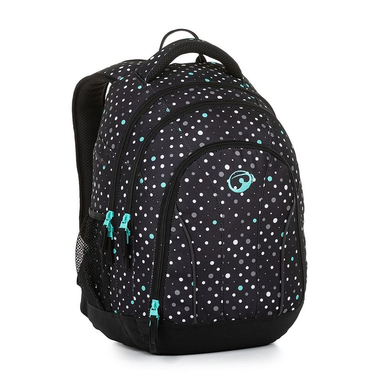 Bagmaster SUPERNOVA 23 A studentský batoh - černo tyrkysový BagMaster