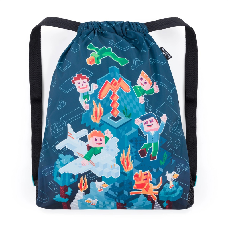Bagmaster SÁČEK LUMI 24 E školní na přezůvky / tělocvik – kostičková říše BagMaster