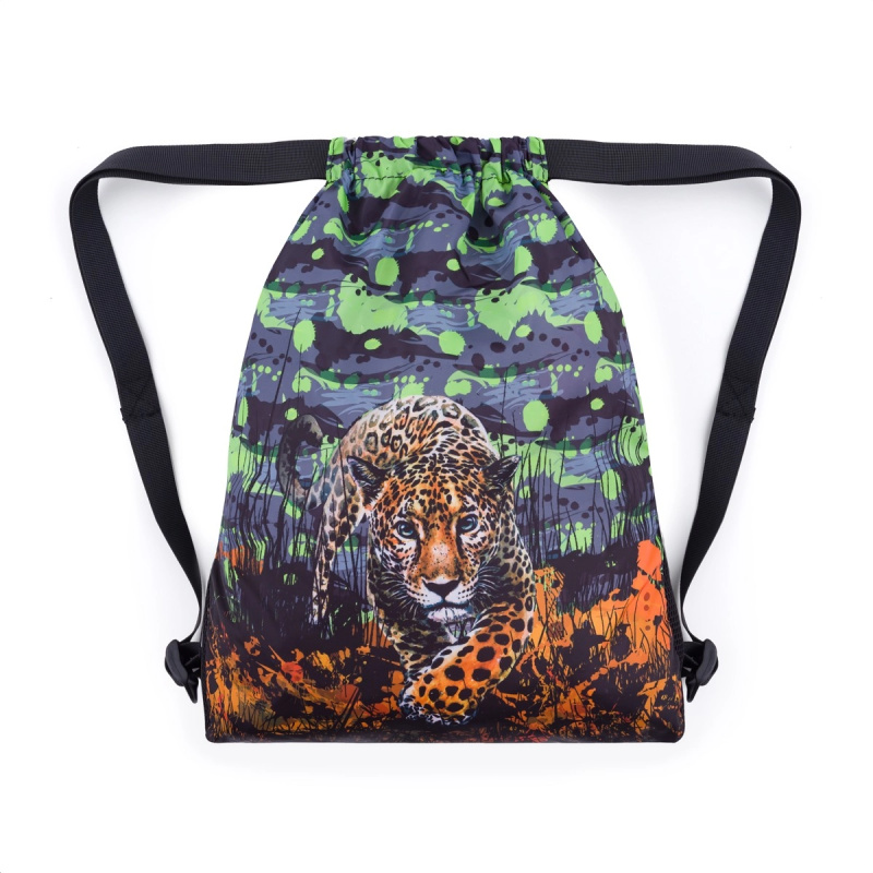 Bagmaster SÁČEK PRIM 24 B školní na přezůvky / tělocvik – levhart BagMaster