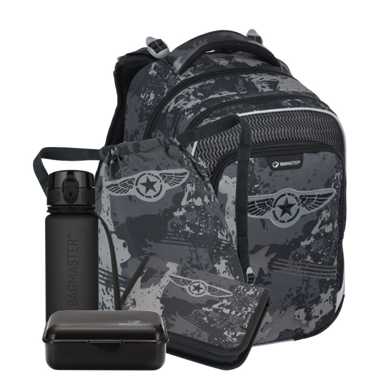 Bagmaster LUMI 24 B velký školní set pro prvňáčky – stíhačky BagMaster