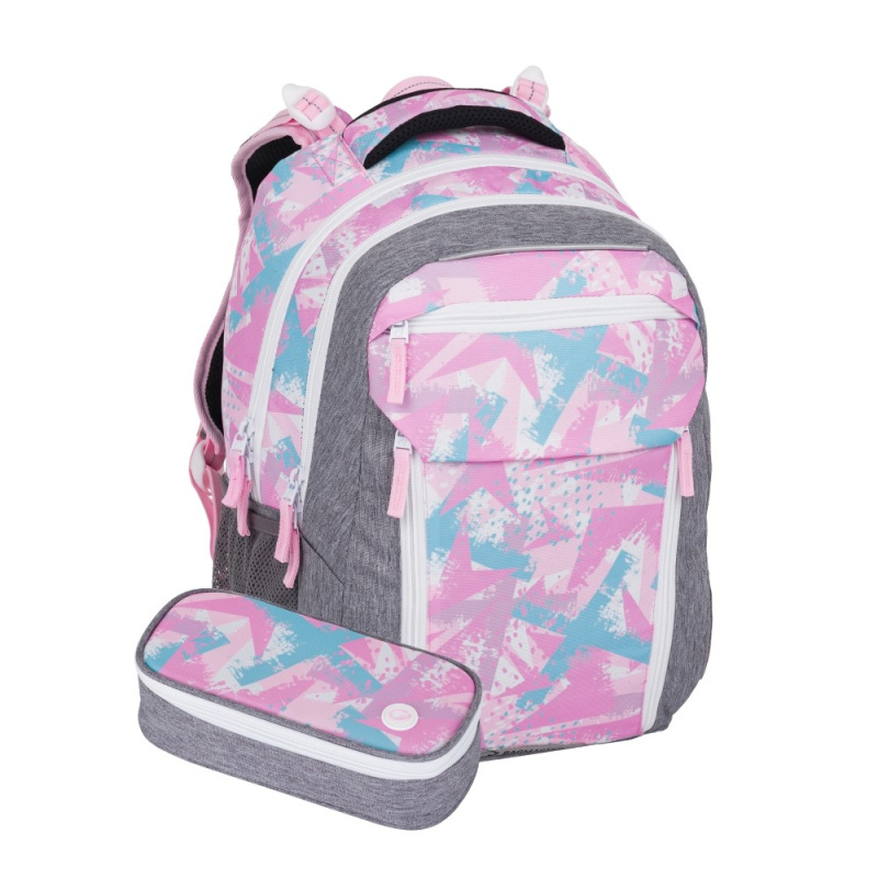 Bagmaster PORTO 24 B školní set – růžovo-modrý BagMaster